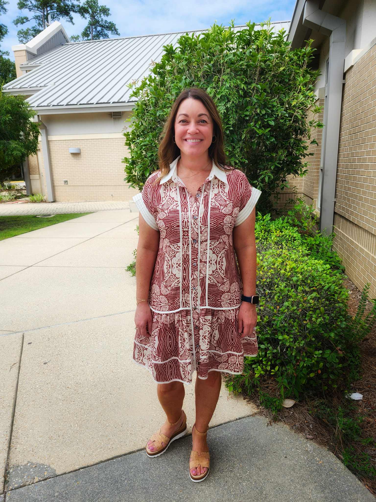 ethnic mini dress Abstract Ethnic-Inspired Ruffle Hem Mini Dress Medium