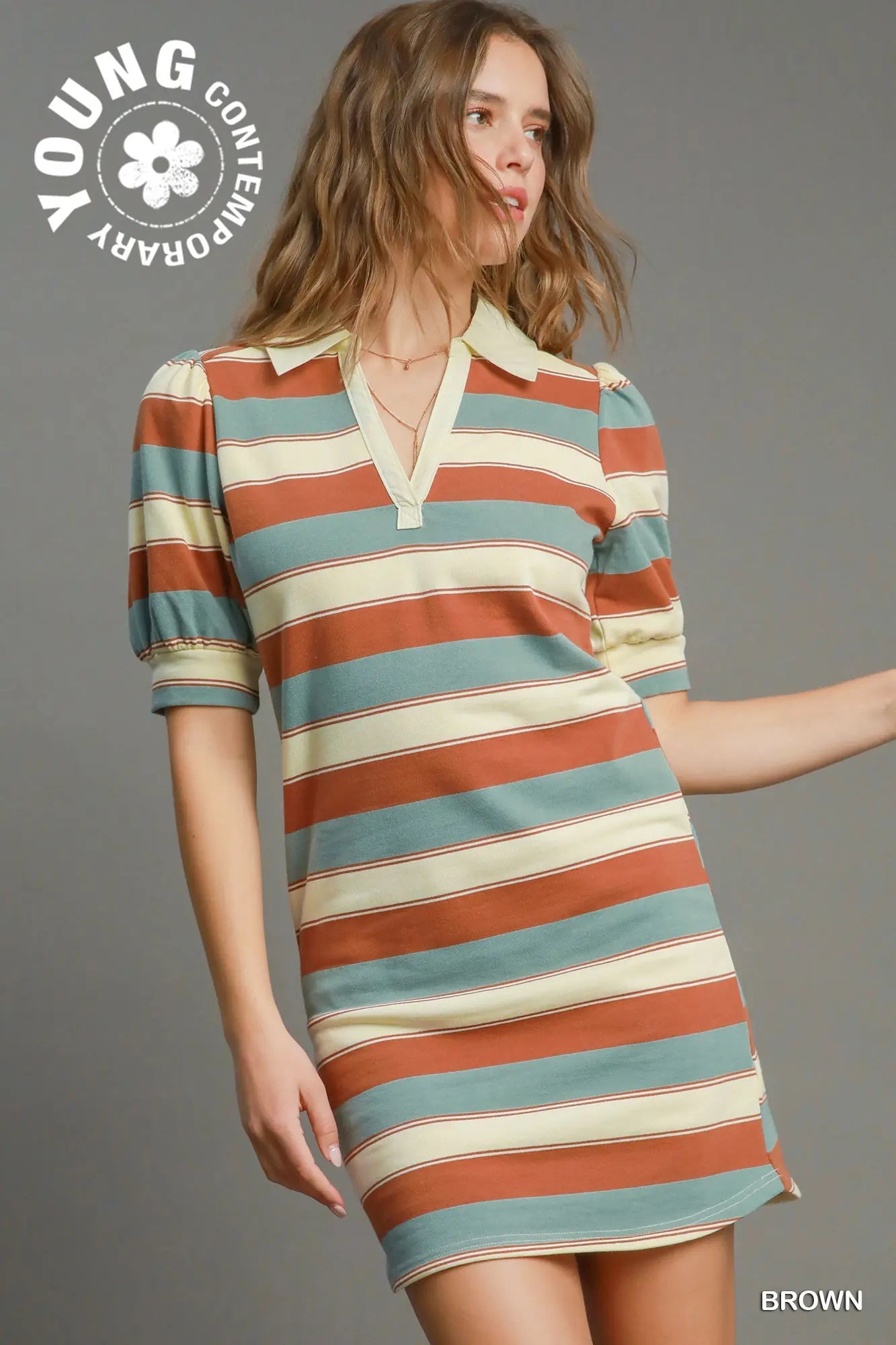 Fall striped dress Medium