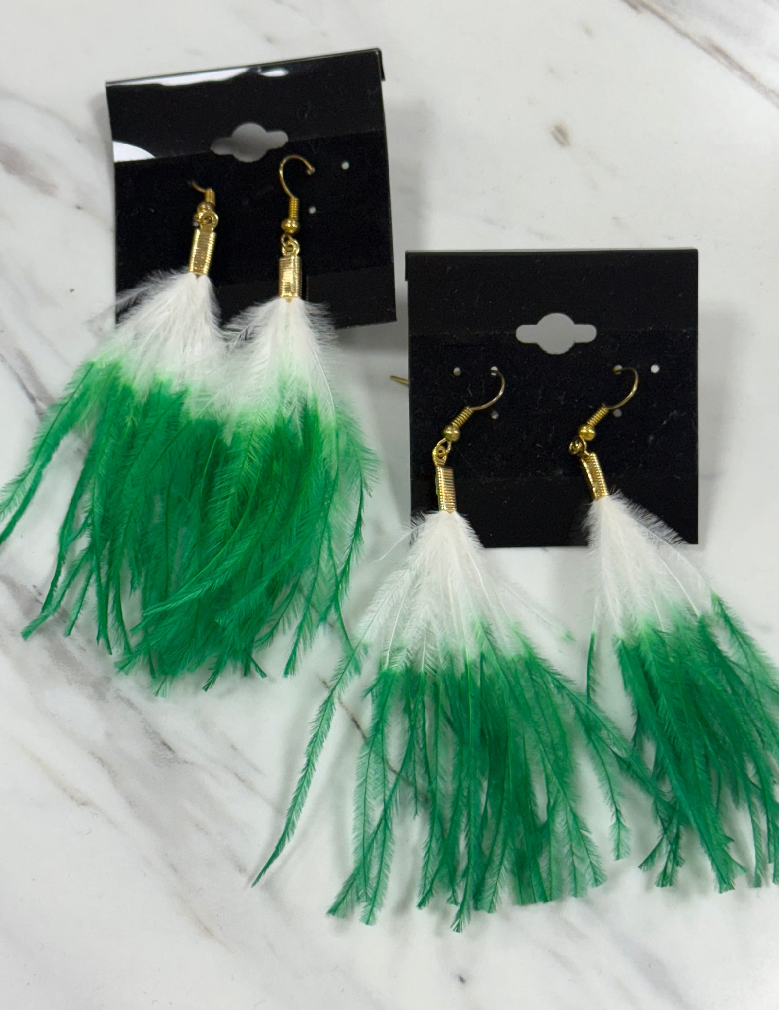 Light feather earrings
