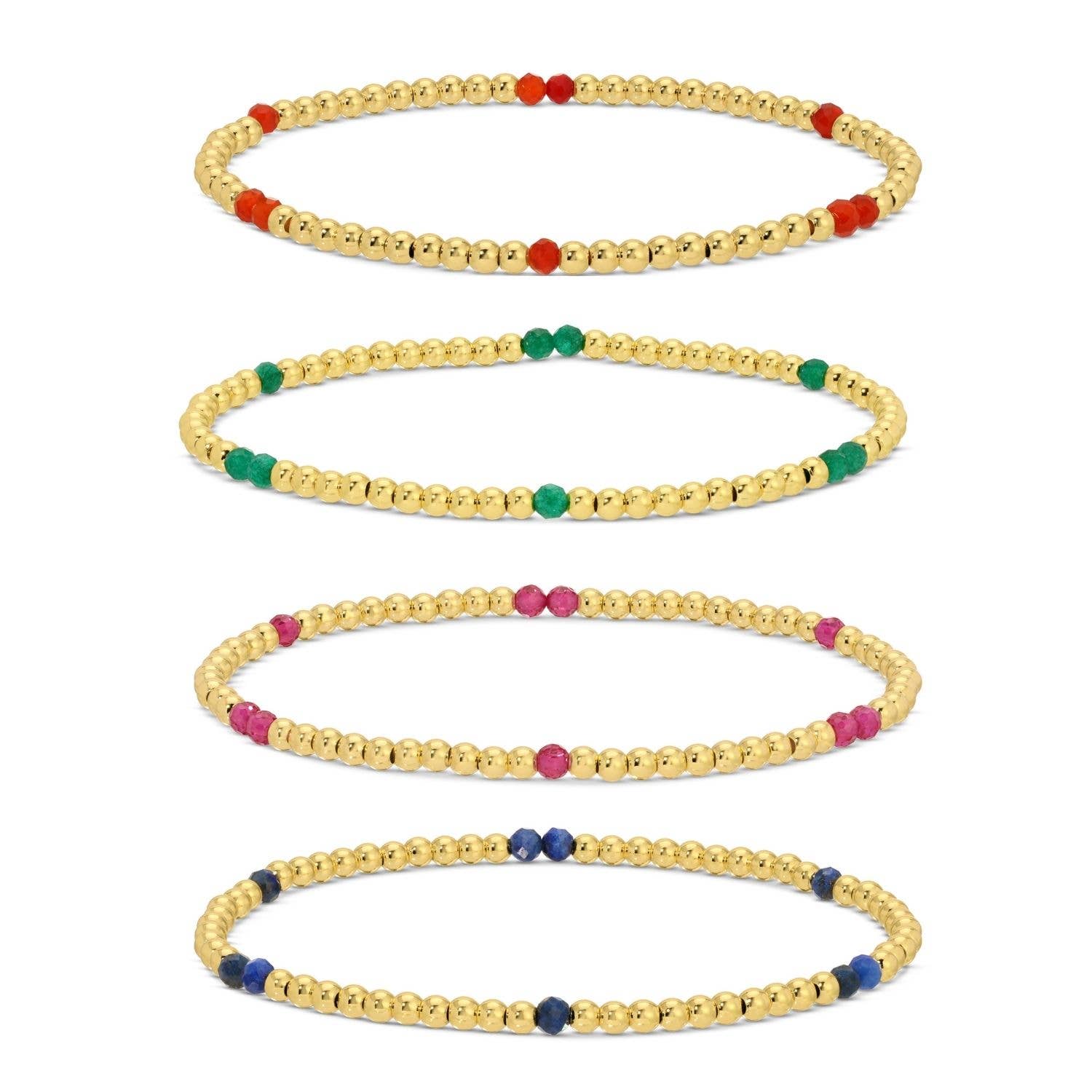 3mm Stone Accented Stretch Bracelets