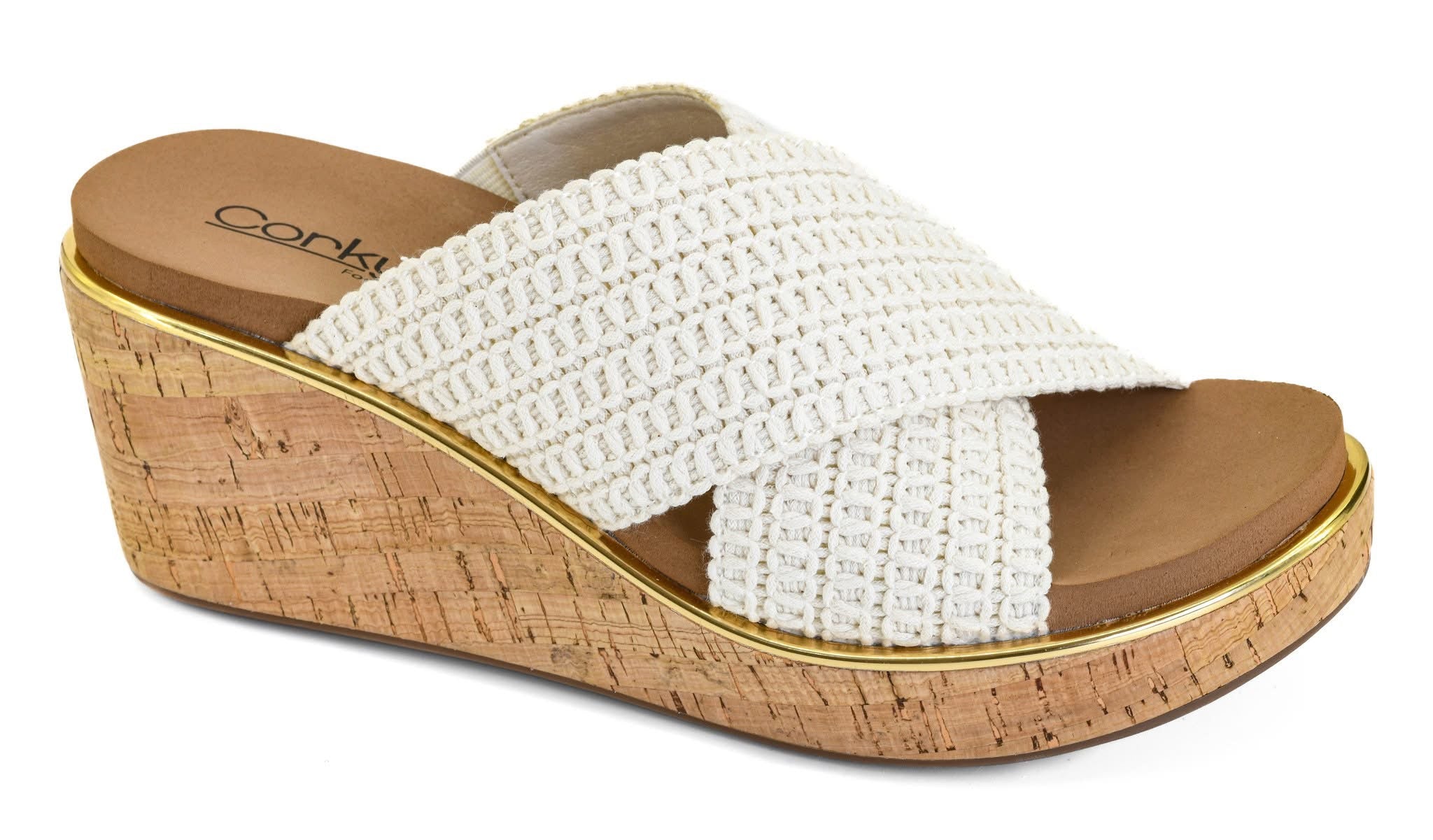Peach out corkys wedge