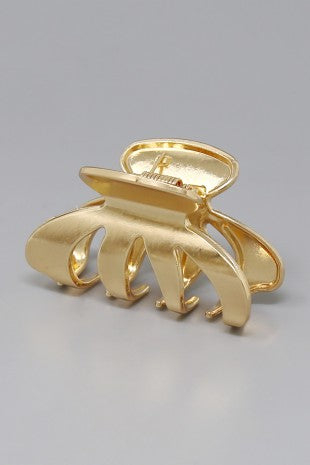 Gold metal hair clips