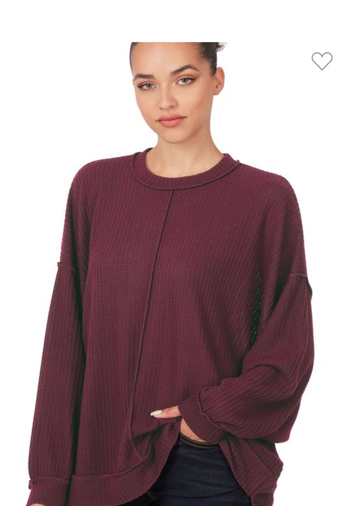 Burgundy light sweater