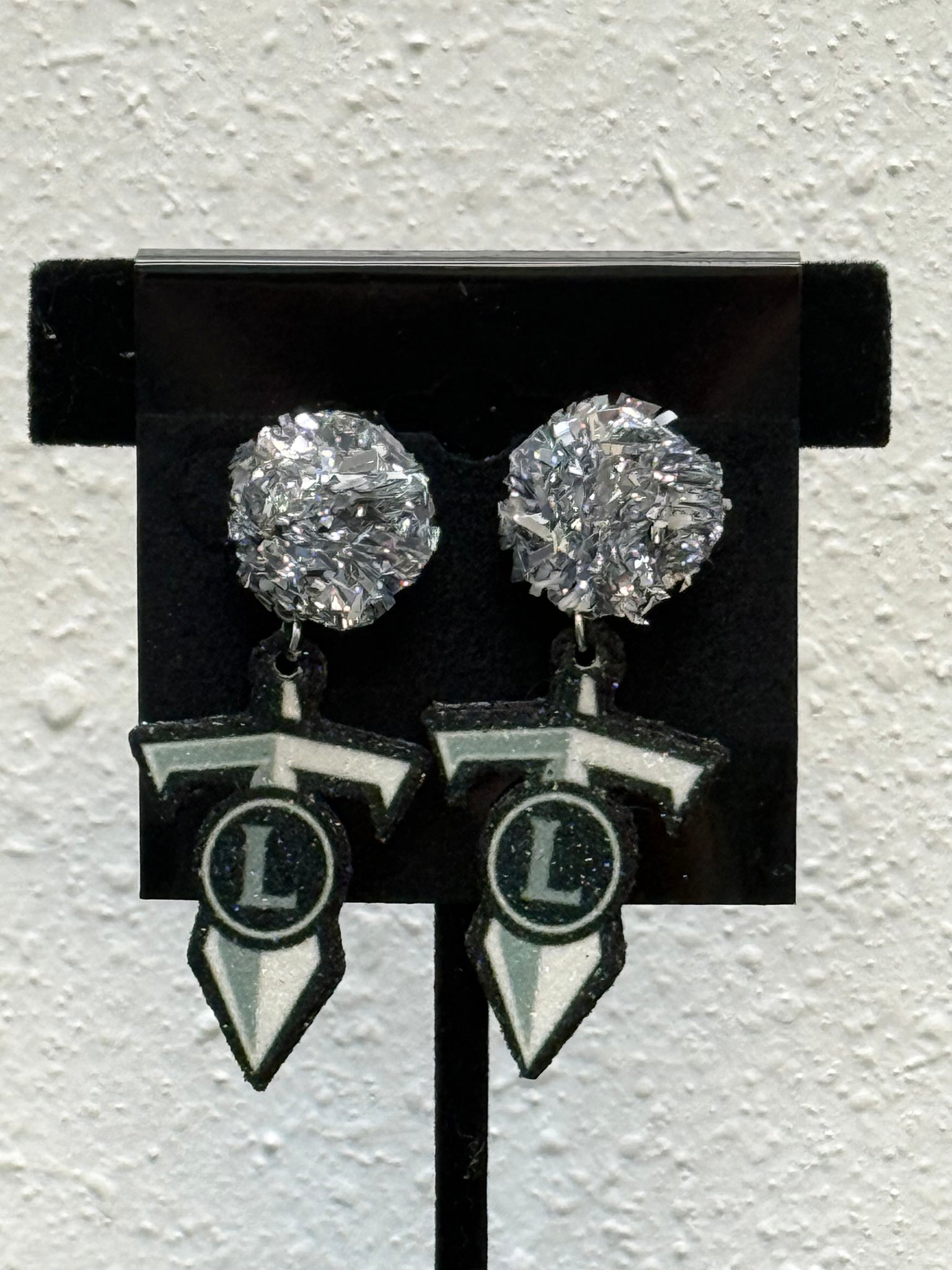 Lakeshore High School Titan Pom Pom earrings