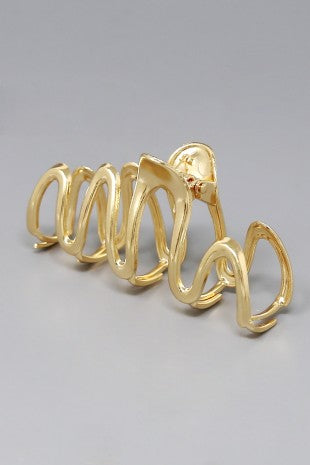 Gold metal hair clips