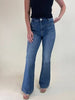 High Rise Patched Pocket Flare Jeans - Risen