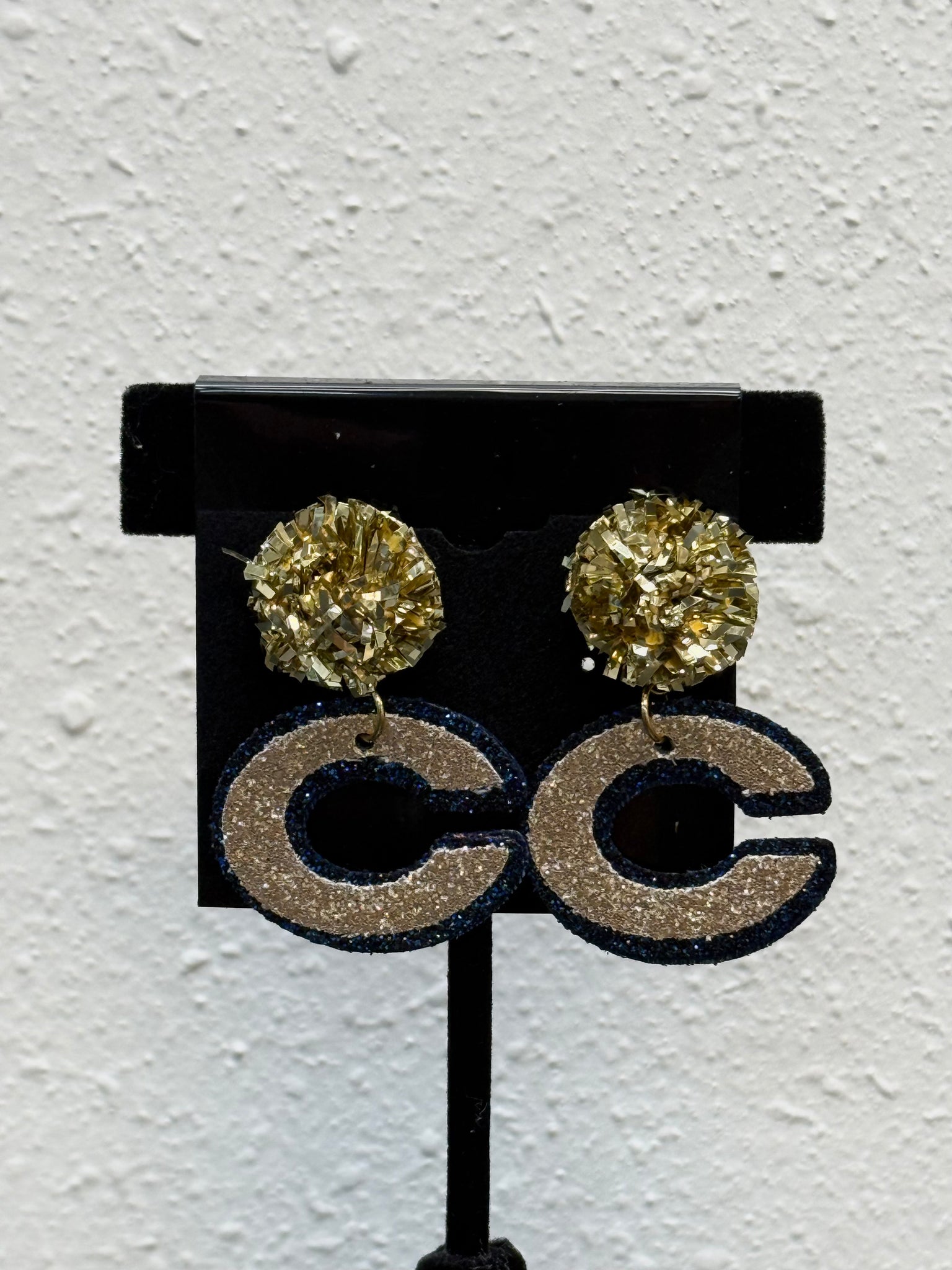 Covington High School Pom Pom earrings