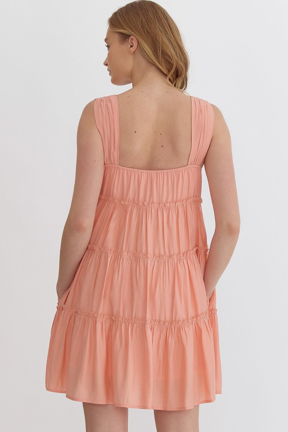 Peach mini dress
