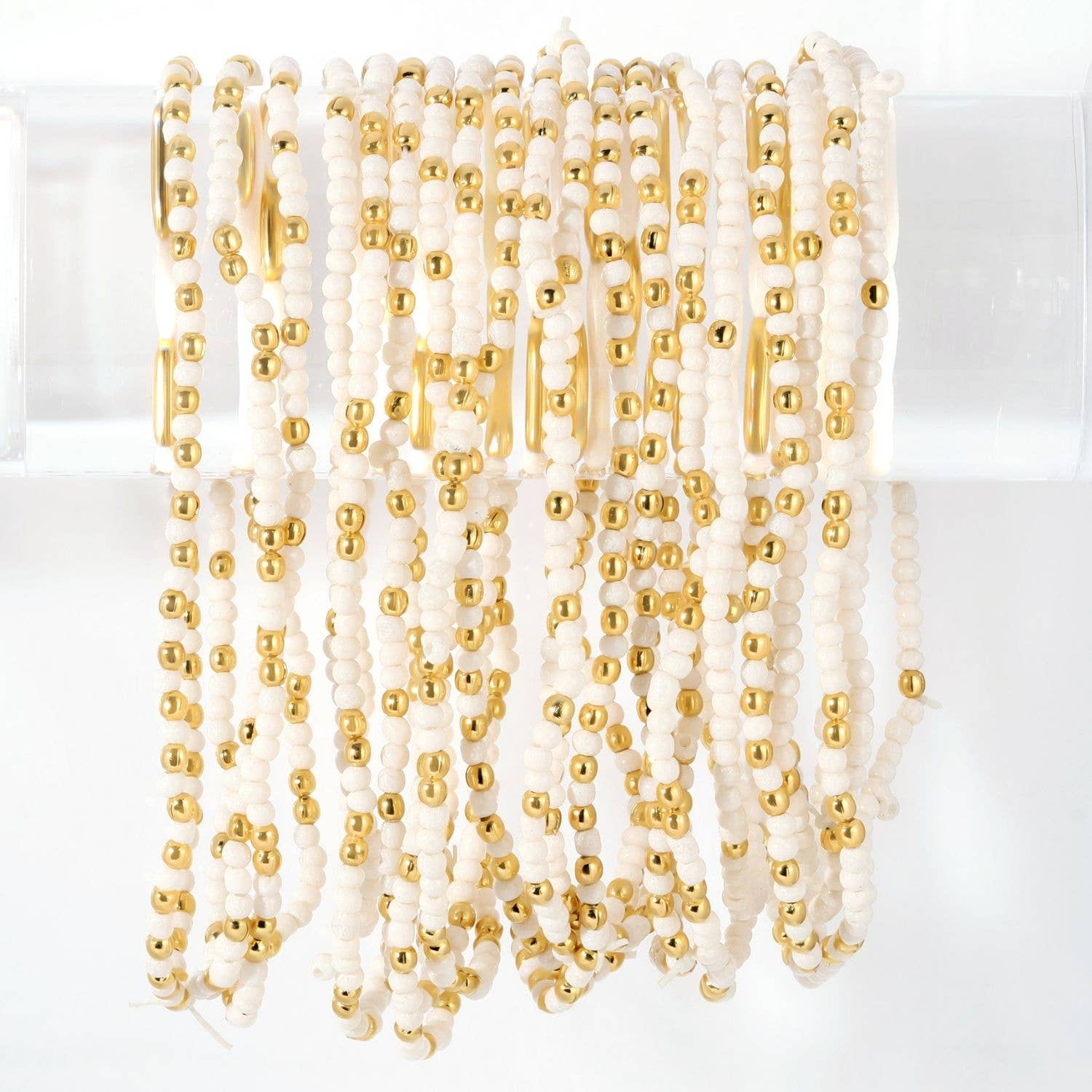 Set/24 Stretch Beaded Solid Game Day Bracelets