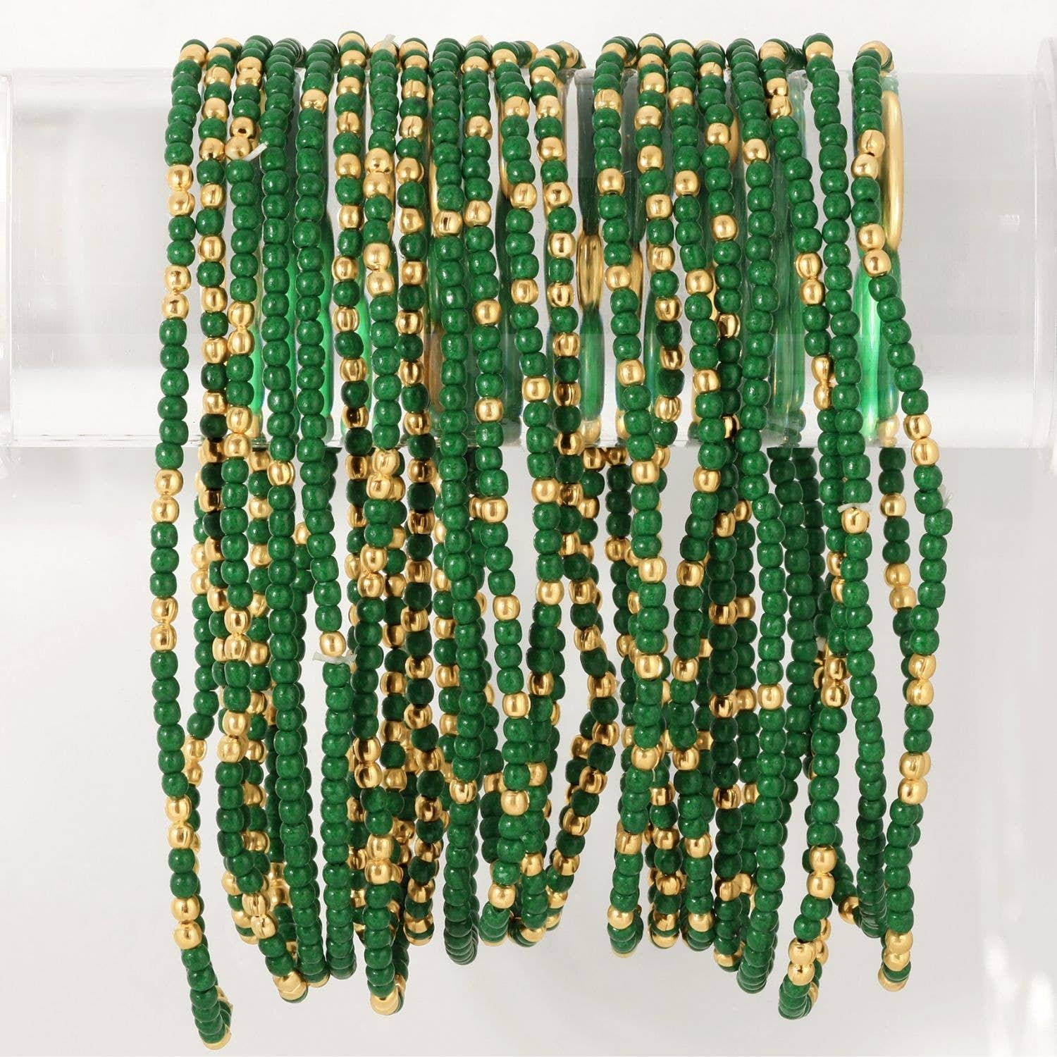 Set/24 Stretch Beaded Solid Game Day Bracelets