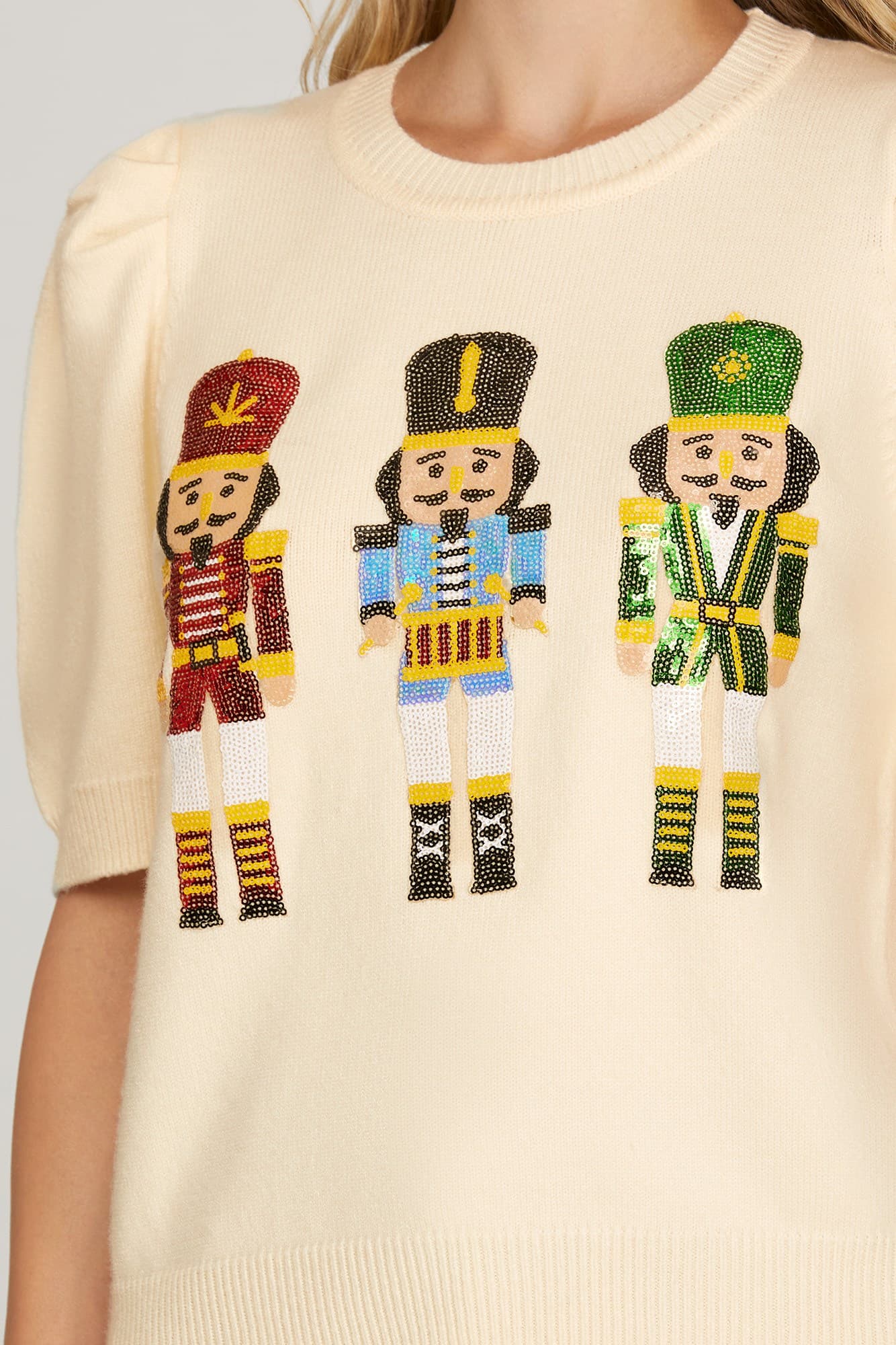 Cream Nutcracker sweater