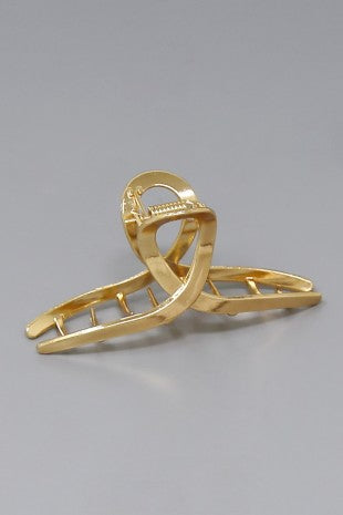 Gold metal hair clips