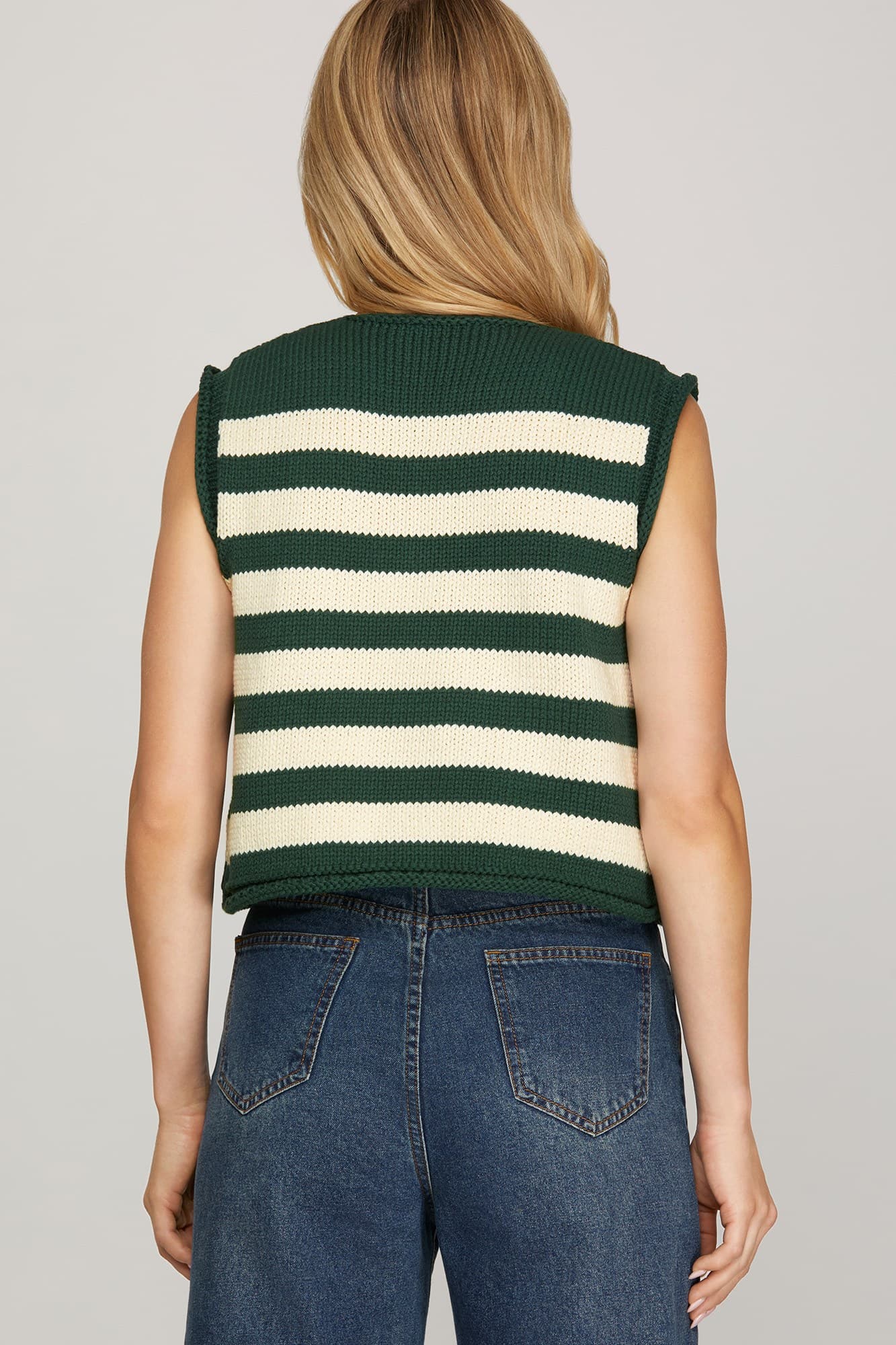 Green sweater vest