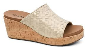 Gold wine and dine wedges by Corky's
