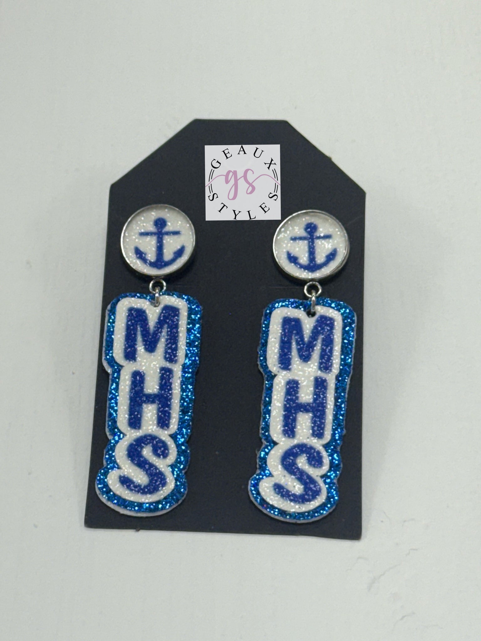 MHS with anchor stud earrings