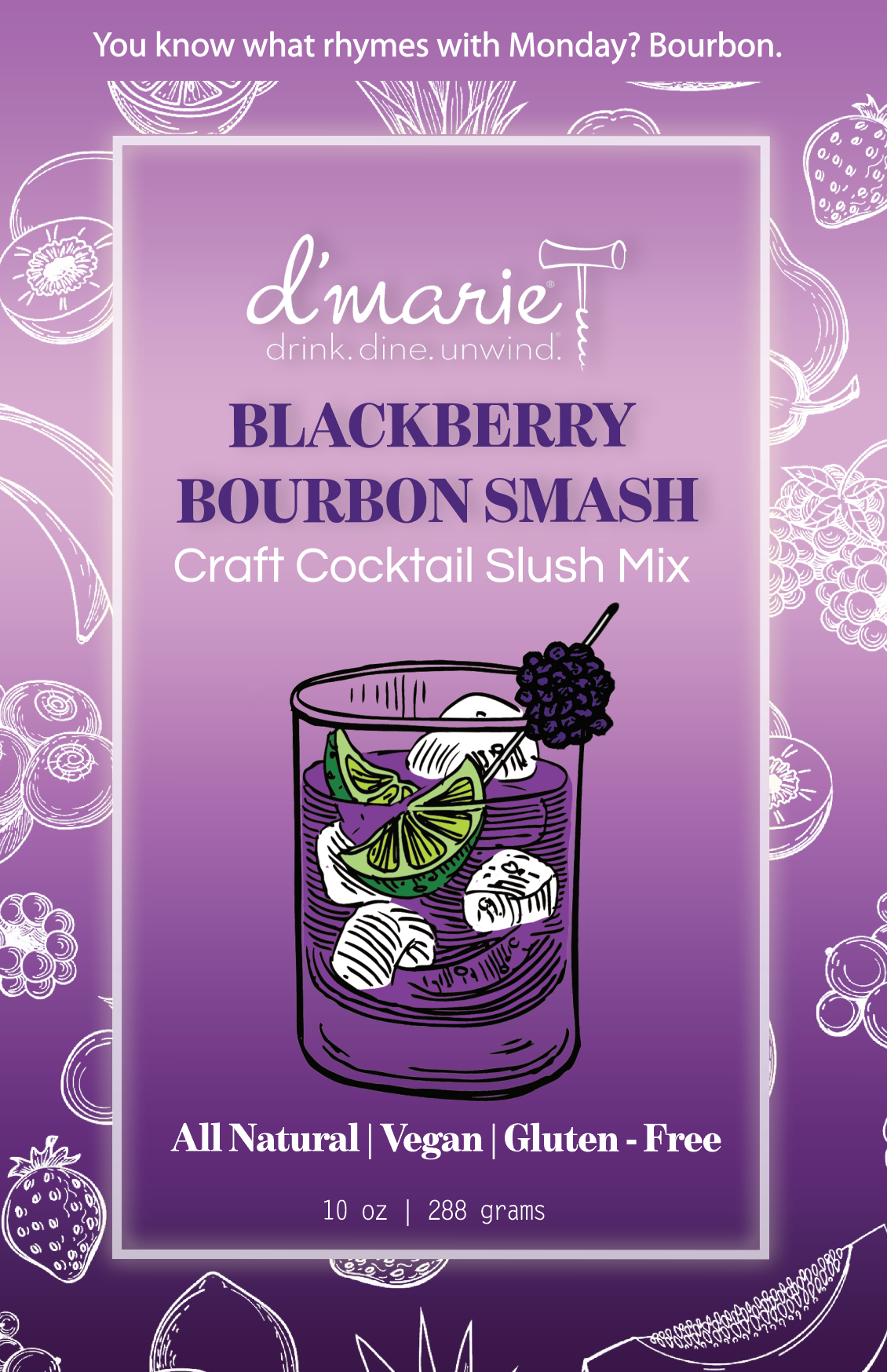 D'Marie Blackberry Bourbon Smash