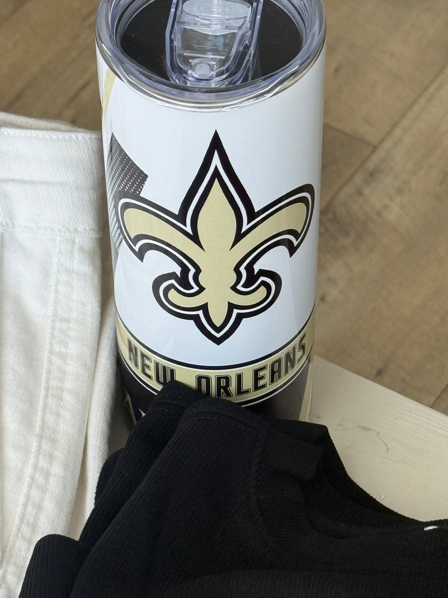 Black gold football tumblers