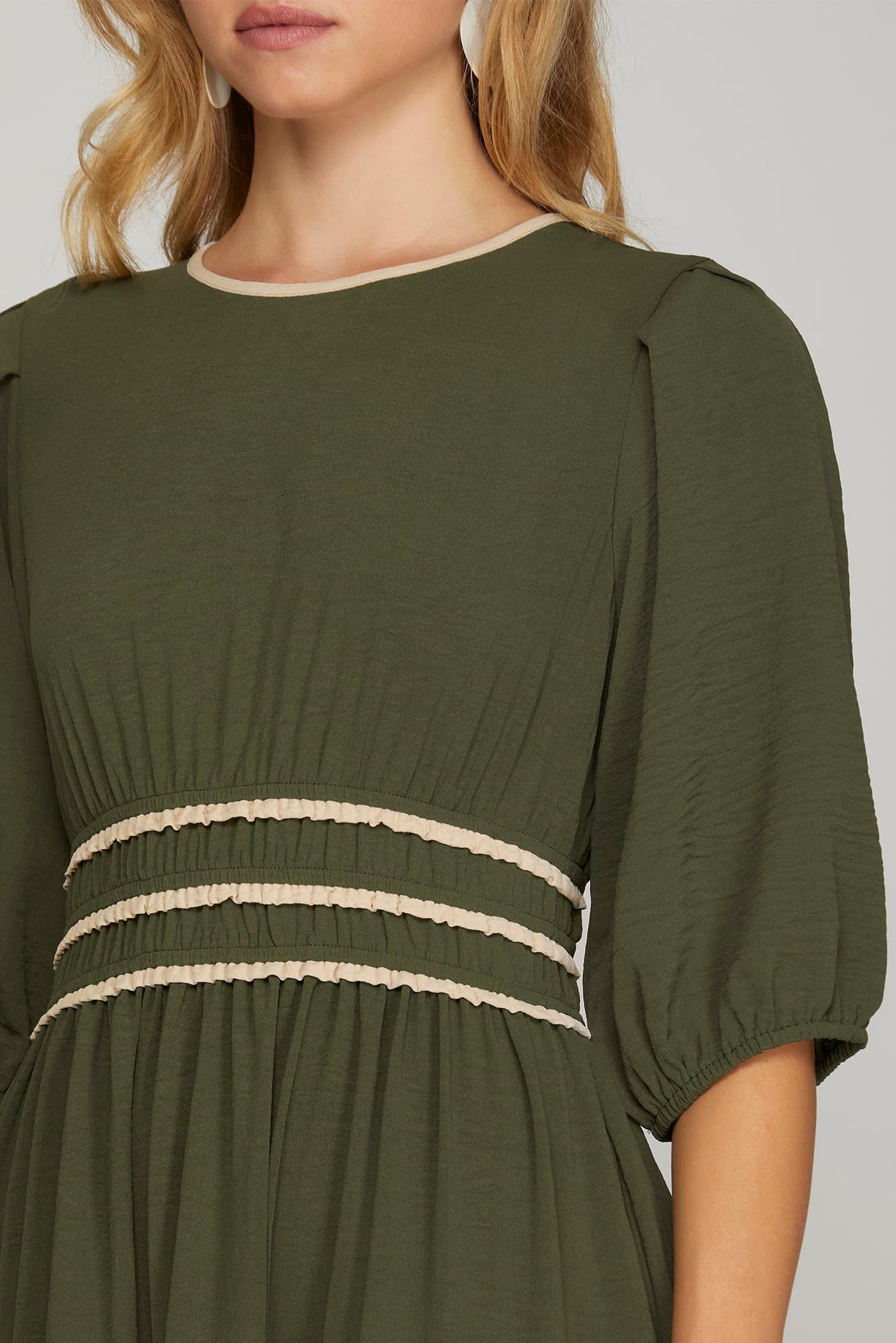 Olive midi dress
