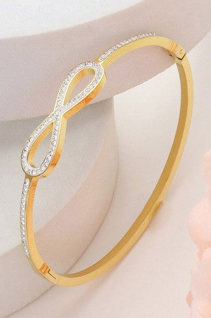Infinity bangle bracelets
