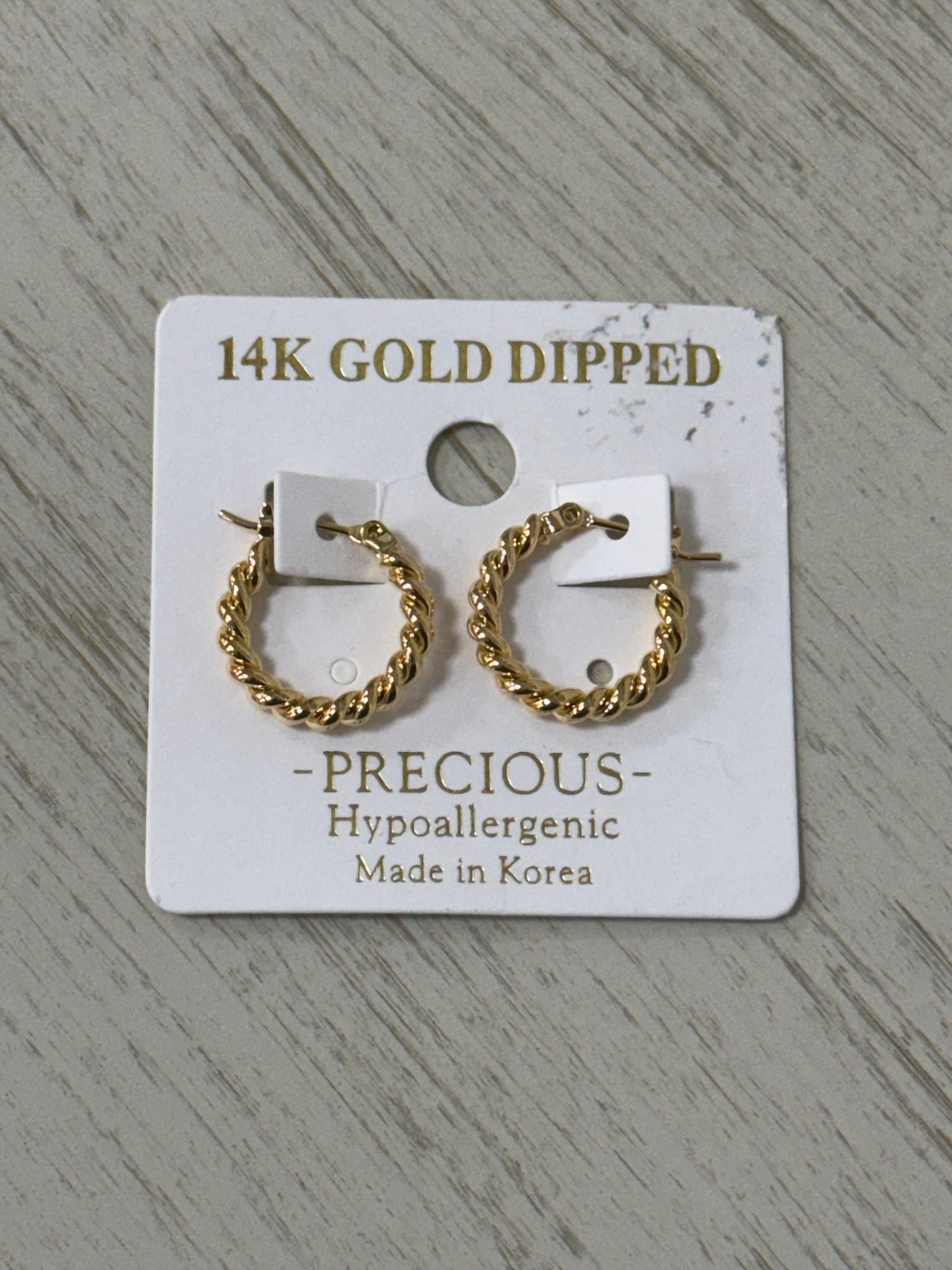 Gold hoop earrings