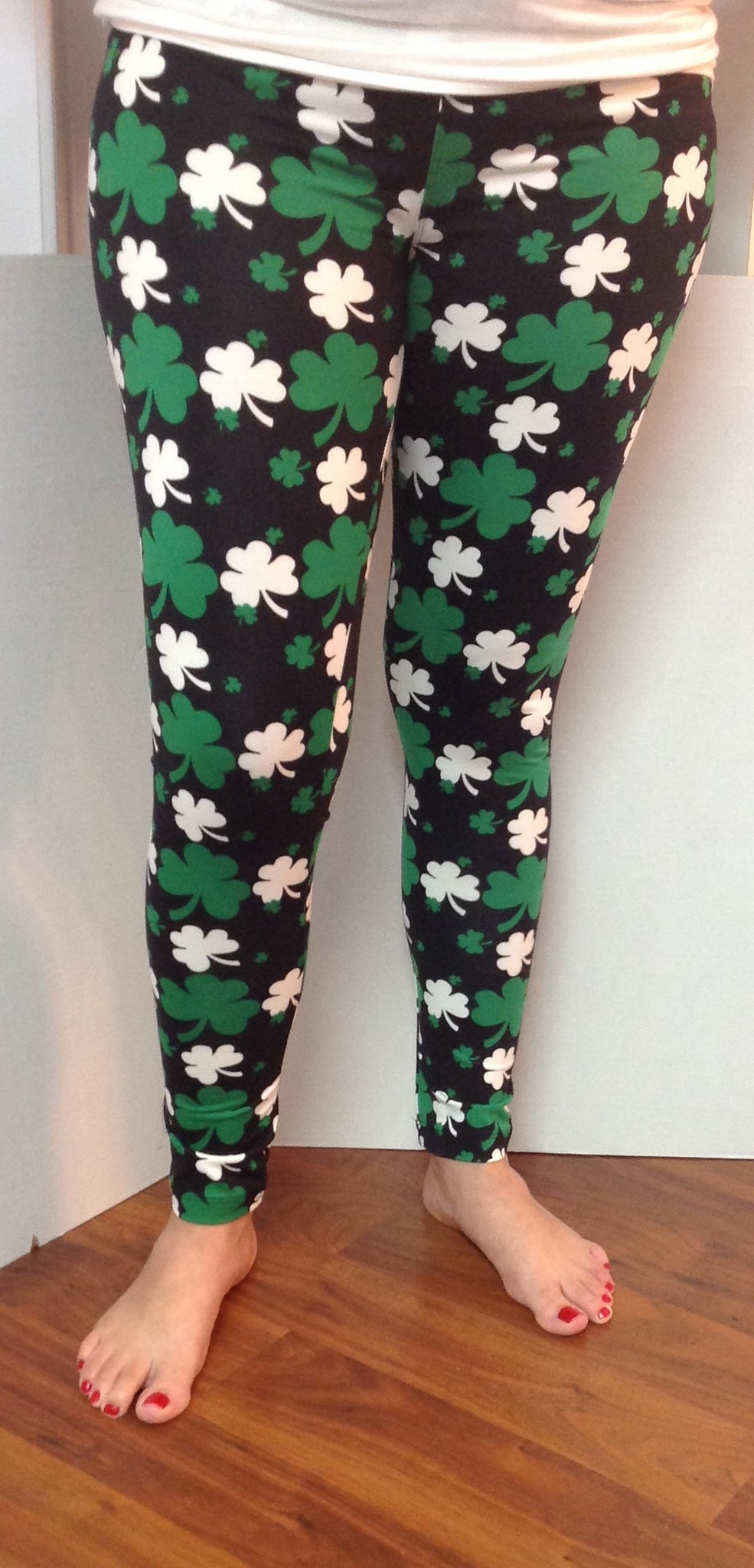 St Patrick's clover leggins