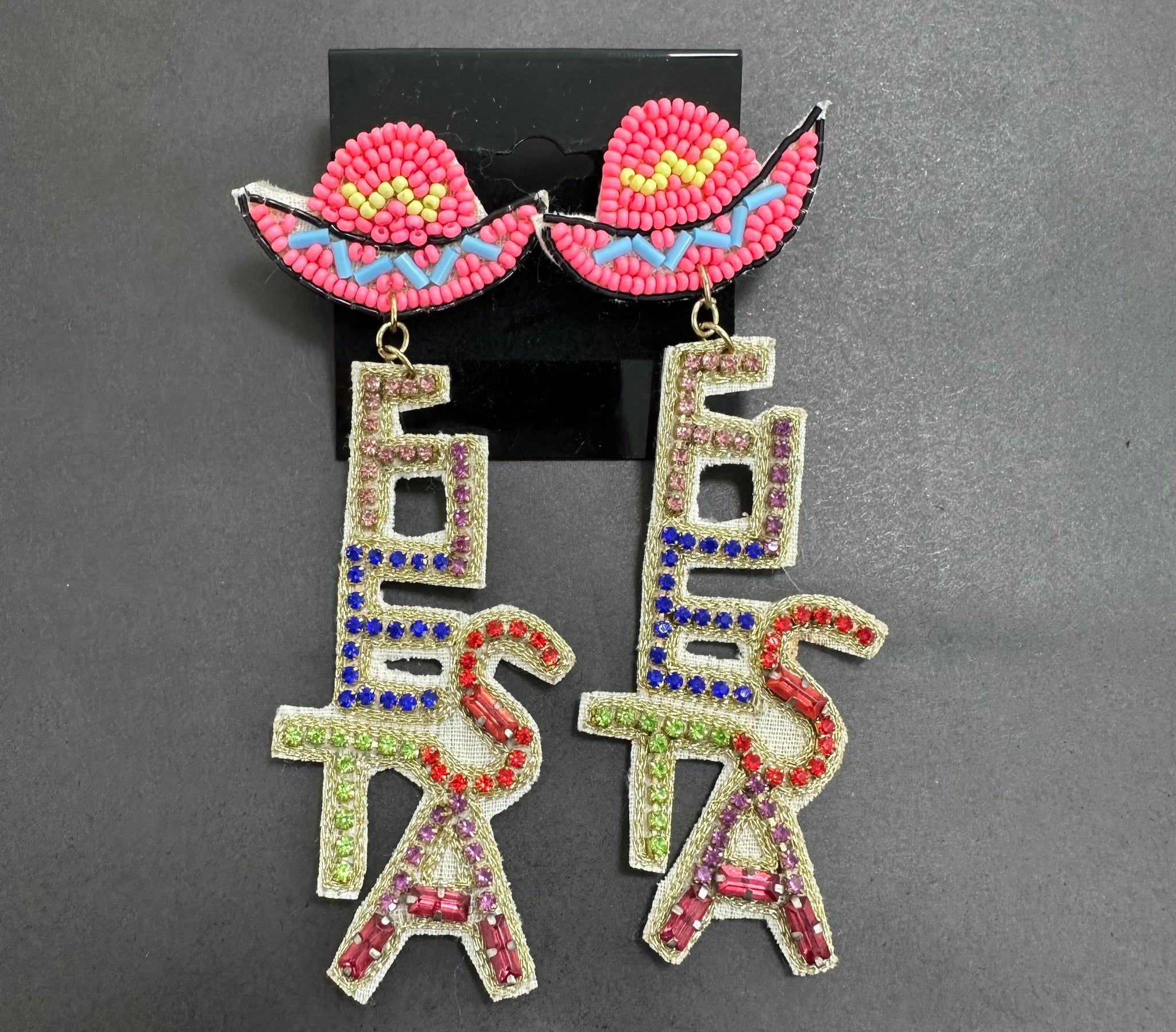 Fiesta rhinestone earrings