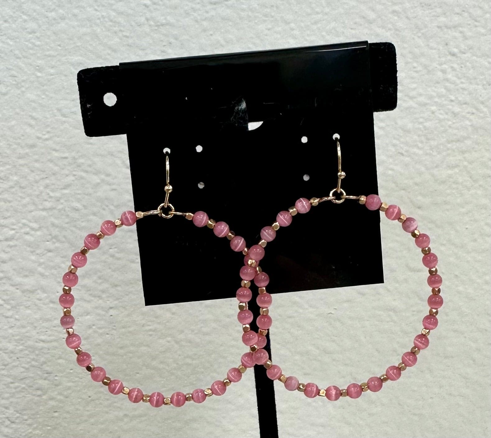 Circle Beaded Hoops