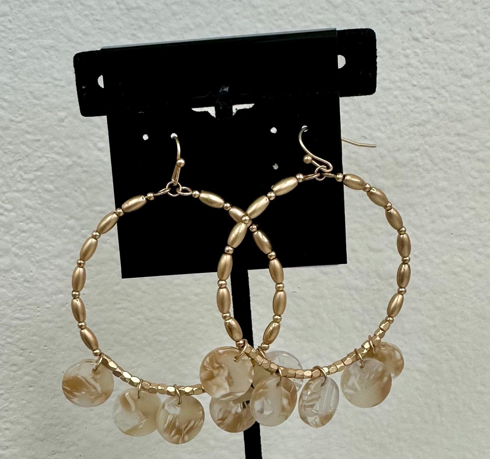 Gold Multi Colored Hoop