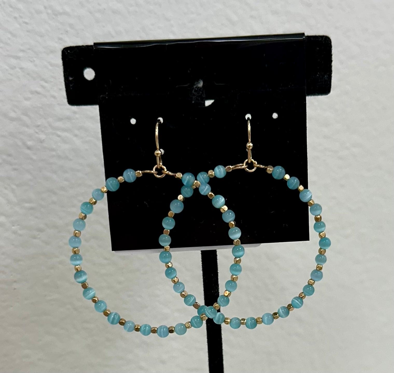 Circle Beaded Hoops