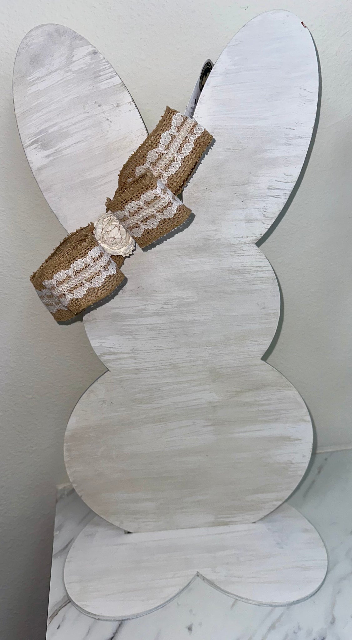 White Wooden Bunny