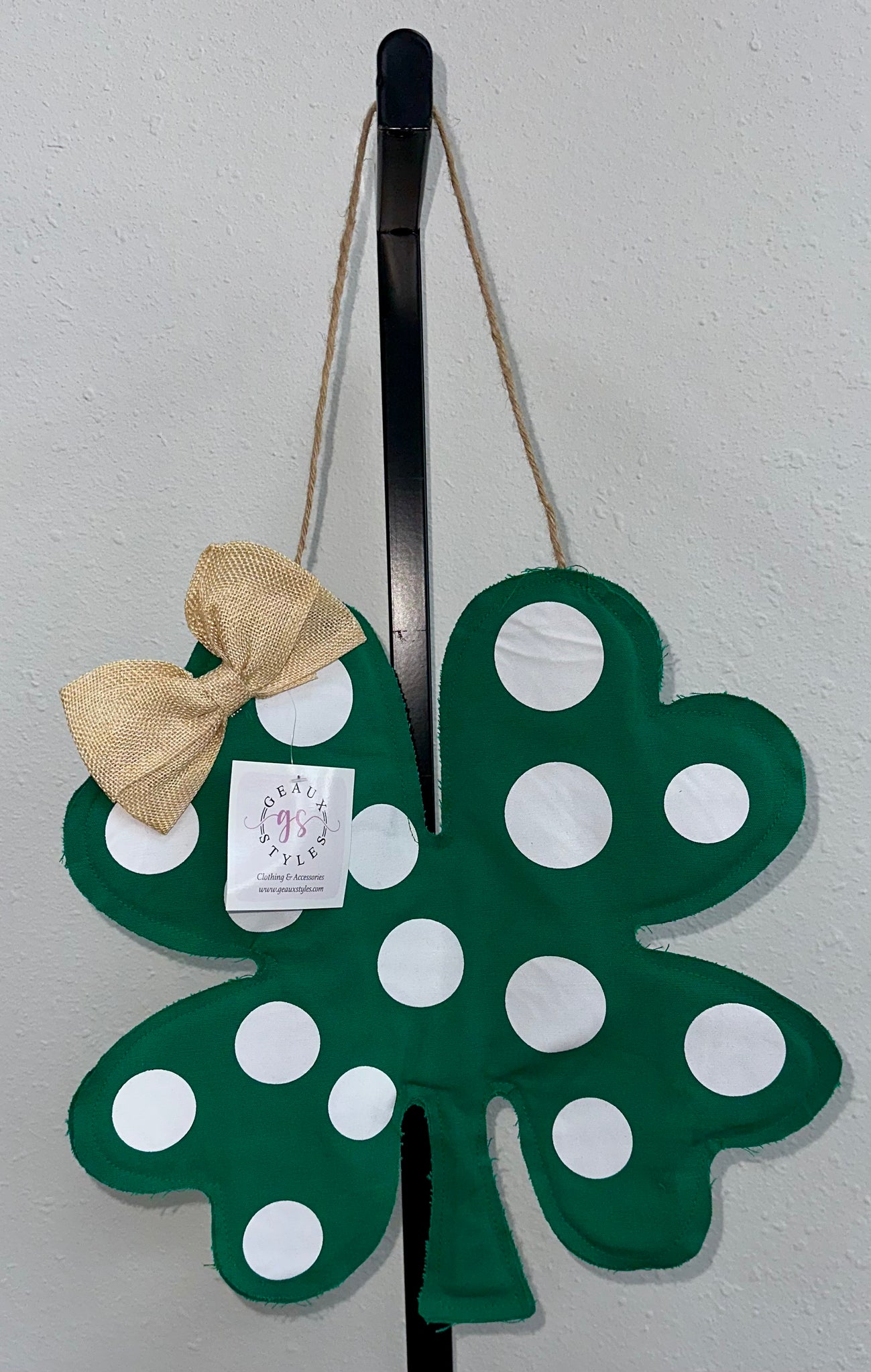 Polka Dot Four Leaf Clover Door hanger
