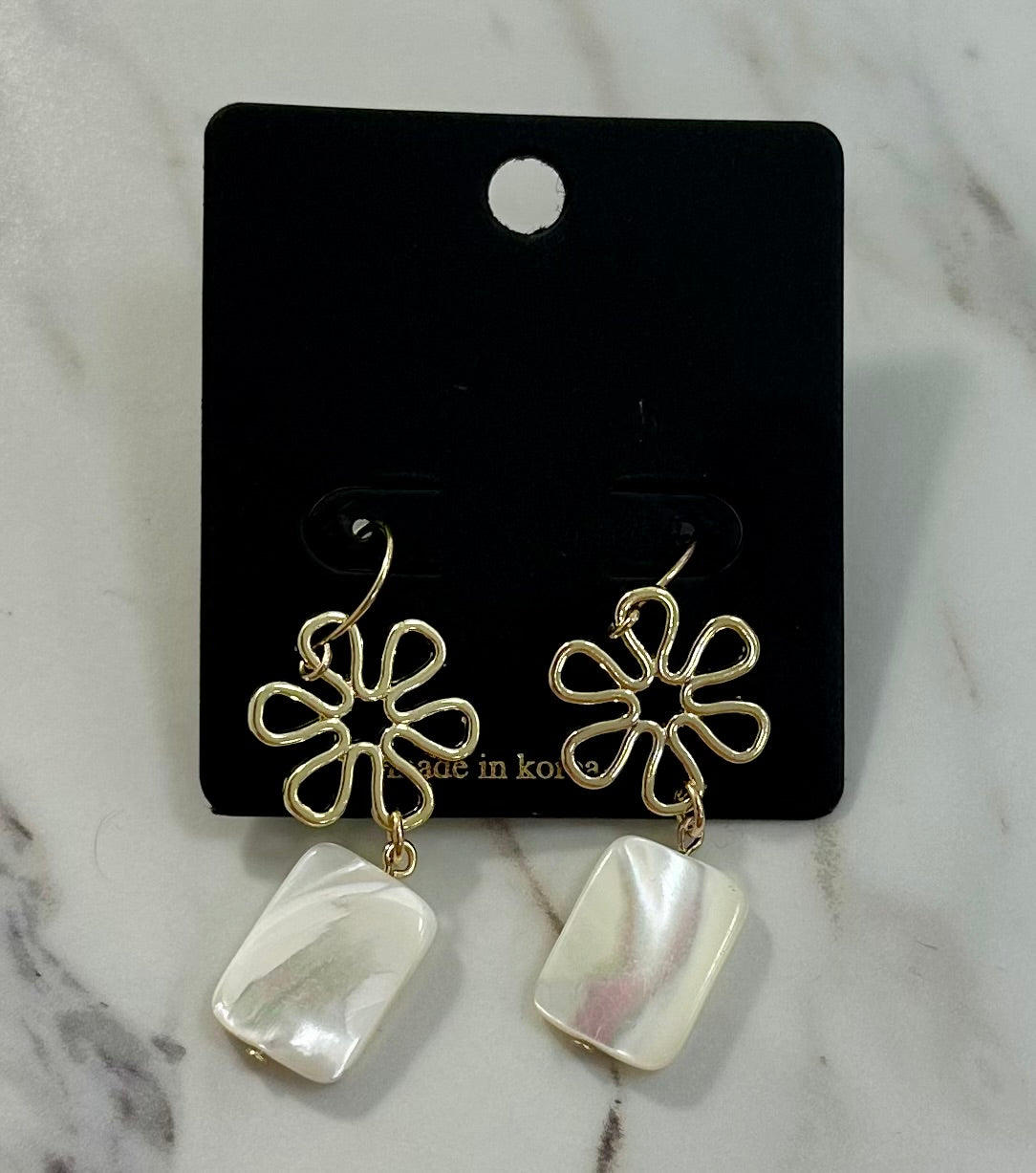 Gold Flower Earrings