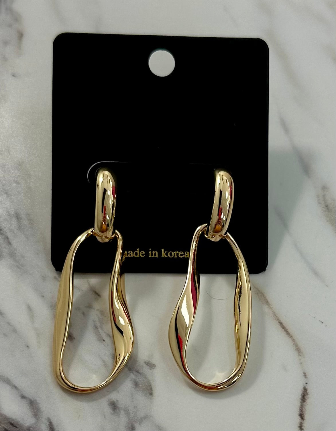 Shaped Gold Hoops