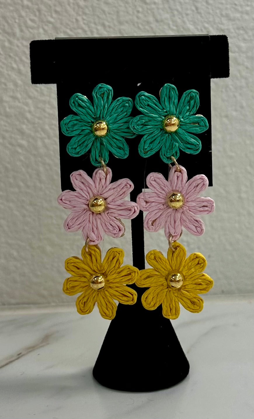 Multi-Colored Flower Earrings