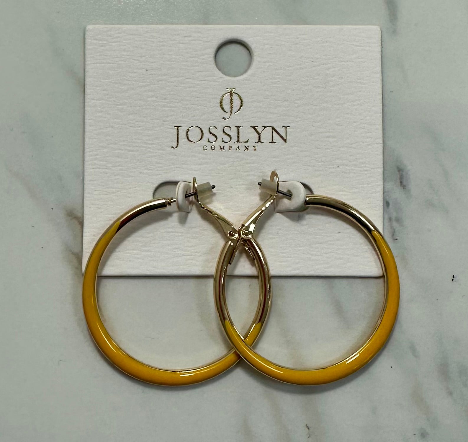 Colored Gold Hoops