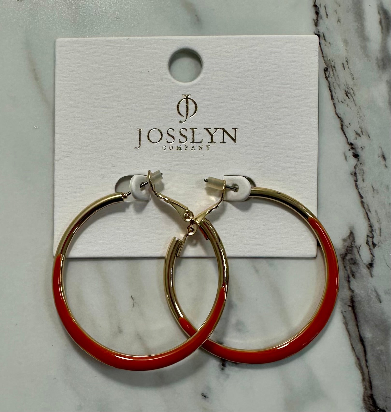 Colored Gold Hoops