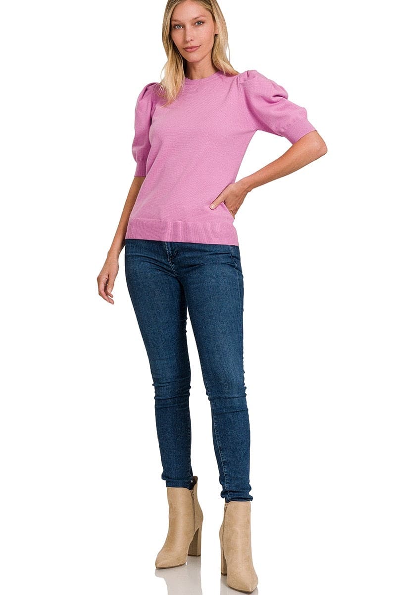 Puff sleeve sweater Mauve