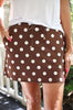 Chocolate Polka Dot Skort