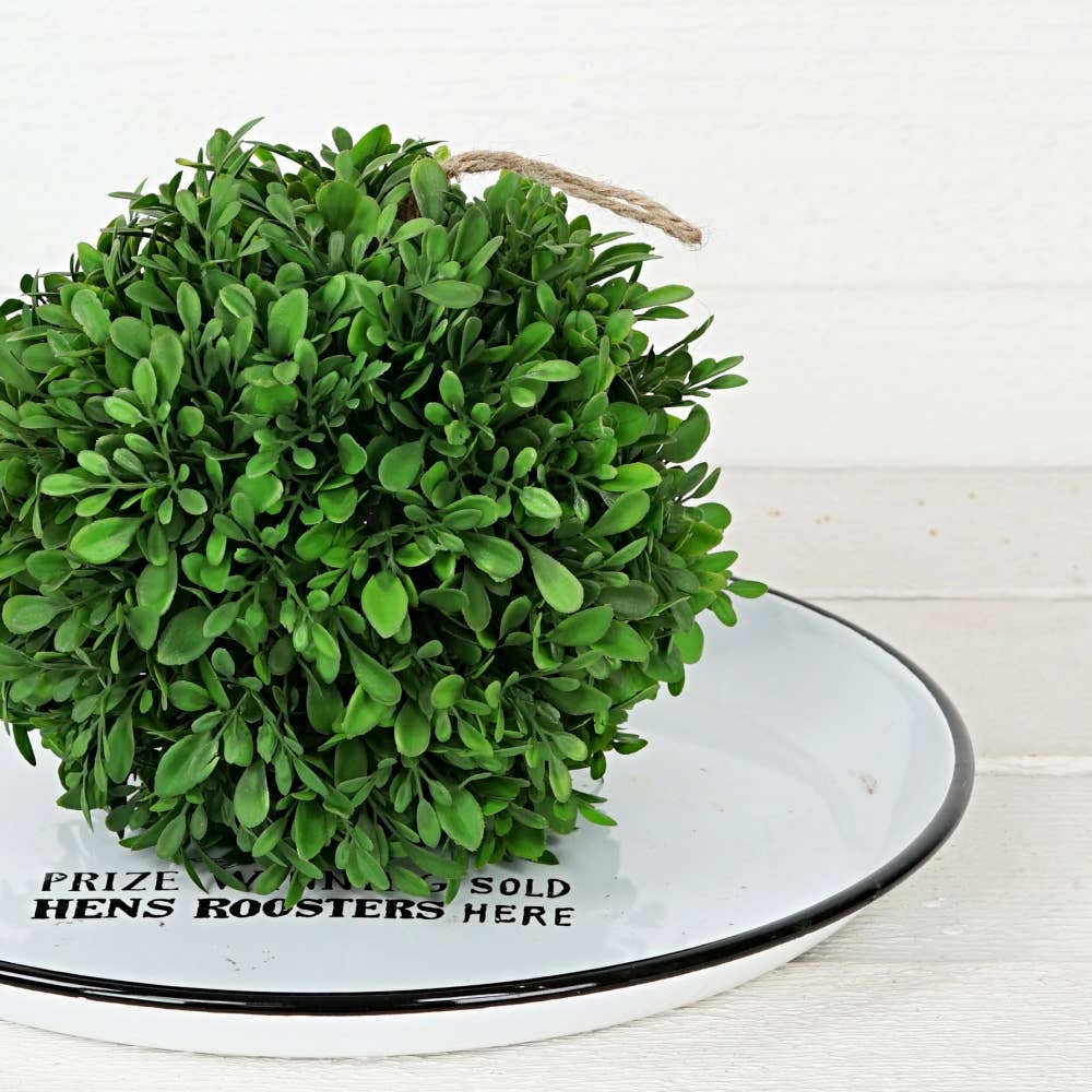 31783-8in Ball with loop-Evergreen Boxwood