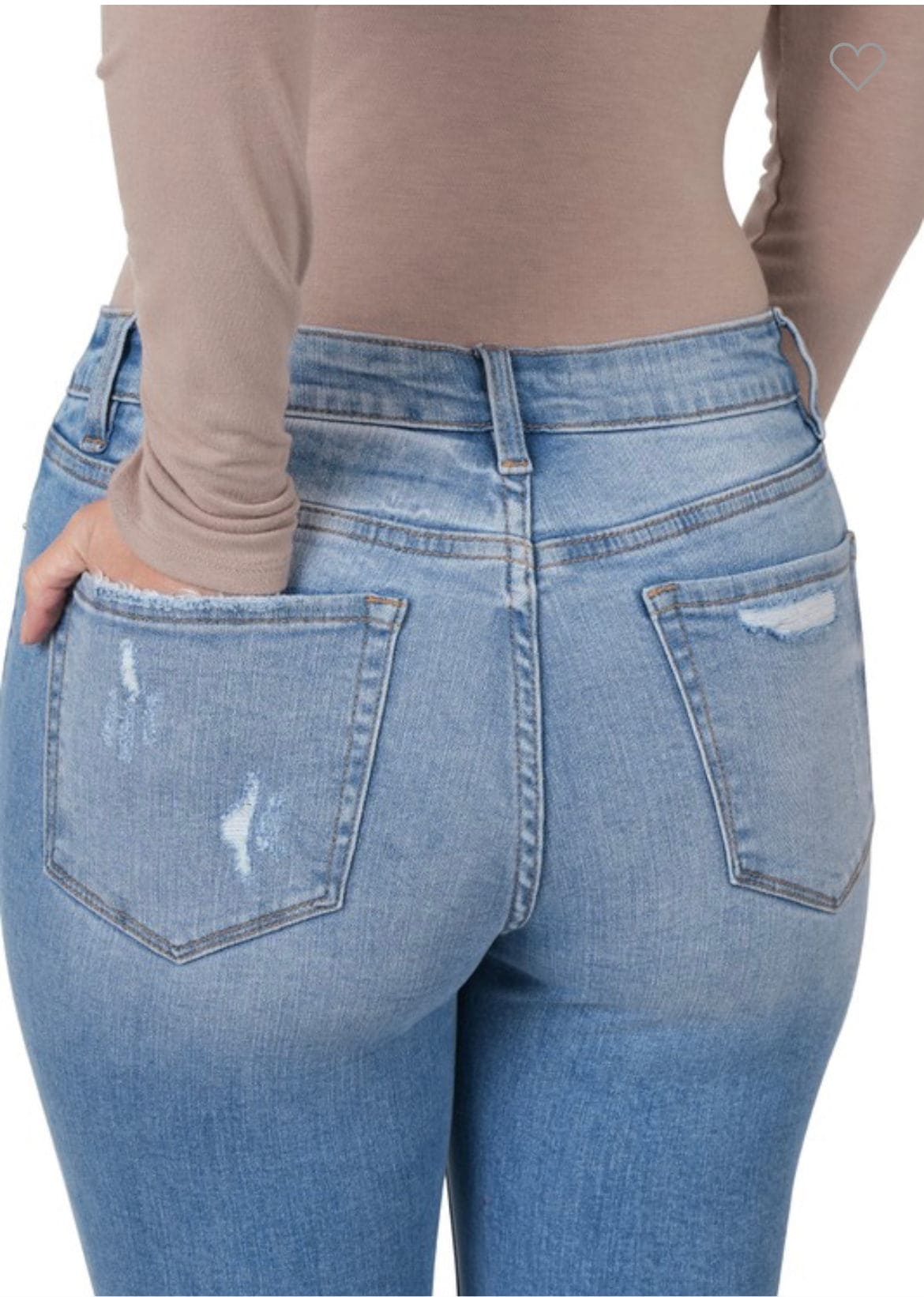 Mid-Rise distressed crop skinny jeans