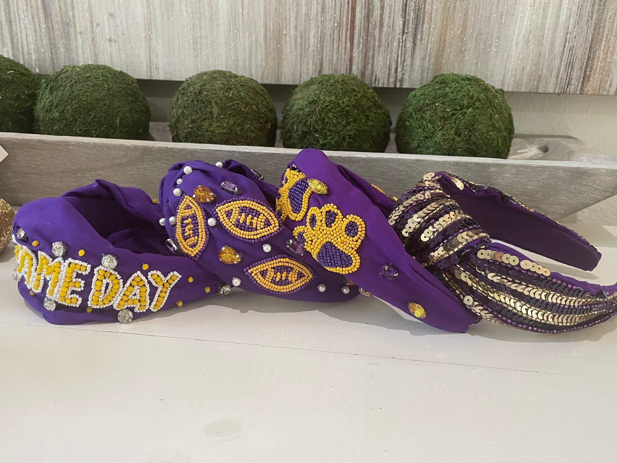 Game Day Purple and Gold Headbands